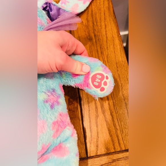 Build-A-Bear Butterfly Bunny Plush – Pastel Blue & Pink with Glitter Detail - Picture 3 of 4
